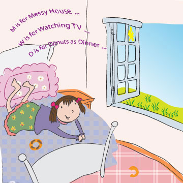 girl watching tv