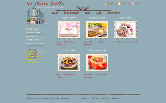 e-commerce site no stress castle design2