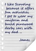 notepad from james